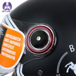 کلاه کاسکت بیون B-110 مدل POLO رنگ مشکی مات - تصویر 7