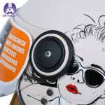 کلاه کاسکت بیون B-110 مدل Face رنگ گلبهی - تصویر 7