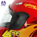 کلاه کاسکت کودک ردلاین مدل Lightring MCqueen رنگ قرمز - تصویر 4