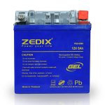 باتری موتورسیکلت Zedix مدل ۱۲V5H (باکسر، وگو، طرح ویو)