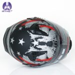 کلاه کاسکت فک متحرک دی ای وان مدل ۱۰6 طرح Art Red - تصویر 8