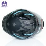 کلاه کاسکت فک متحرک Da1 مدل ۱۰۶ طرح Art-BLU - تصویر 6