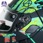 کلاه کاسکت فک متحرک DA1 مدل 106 طرح MX - تصویر 5