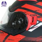 کلاه کاسکت فک ثابت ردلاین مدل ۹۲۲ رنگ قرمز مشکی مات - تصویر 6
