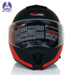 کلاه کاسکت فک متحرک ردلاین مدل 955 رنگ مشکی قرمز مات - تصویر 4