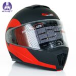 کلاه کاسکت فک متحرک ردلاین مدل 955 رنگ مشکی قرمز مات - تصویر 3