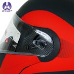 کلاه کاسکت فک متحرک ردلاین مدل 955 رنگ مشکی قرمز مات - تصویر 6