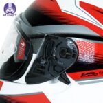 کلاه کاسکت فک ثابت راپیدو مدل 967 طرح TRX رنگ سفید قرمز - تصویر 7