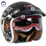 کلاه کاسکت وسپایی ردلاین مدل ۹۳۶ طرح matt black motor - تصویر 3