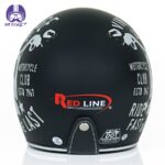 کلاه کاسکت وسپایی ردلاین مدل ۹۳۶ طرح matt black motor - تصویر 4