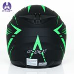 کلاه کاسکت بدون فک دی ای وان مدل ۴۰۳ رنگ سبز مشکی - تصویر 4