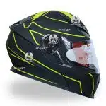 کلاه کاسکت فک متحرک ردلاین مدل 939 رنگ زرد مشکی