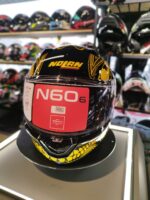 کلاه کاسکت فک ثابت نولان مدل N60-6 طرح METAL BLACK (GOLD) - تصویر 2