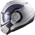 کلاه کاسکت فک متحرک LS2 Advant ff906 رنگ سفید آبی - تصویر 3