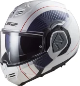 کلاه کاسکت فک متحرک LS2 Advant ff906 رنگ سفید آبی