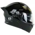 کلاه کاسکت فک متحرک کایک رنگ مشکی براق