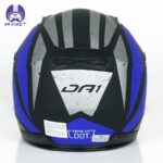 کلاه کاسکت بدون فک دی ای وان مدل 402 رنگ آبی طوسی - تصویر 6