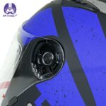 کلاه کاسکت بدون فک دی ای وان مدل 402 رنگ آبی طوسی - تصویر 8
