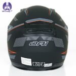 کلاه کاسکت بدون فک دی ای وان مدل 402 رنگ طوسی نارنجی - تصویر 6