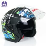 کلاه کاسکت بدون فک دی ای وان مدل 405 طرح Deep Sea - تصویر 4