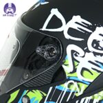 کلاه کاسکت بدون فک دی ای وان مدل 405 طرح Deep Sea - تصویر 8
