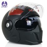 کلاه کاسکت فک جدا برند ردلاین مدل نوپو  کد 976رنگ مشکی مات - تصویر 3