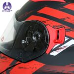 کلاه کاسکت فک متحرک ردلاین مدل ۹۳۵ طرح مشکی قرمز - تصویر 7
