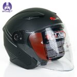 کلاه کاسکت بدون فک ردلاین مدل 956 رنگ مشکی طوسی مات - تصویر 3