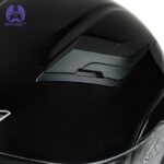 کلاه کاسکت فک متحرک Da1 مدل ۱۰۱ رنگ مشکی براق - تصویر 8
