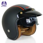 کلاه کاسکت وسپایی ردلاین ۹۳۶ طرح Triumph رنگ مشکی طوسی - تصویر 3