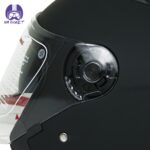 کلاه کاسکت بدون فک دی ای وان کد 402 طرح مشکی مات - تصویر 8