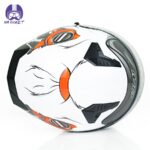 کلاه کاسکت بدون فک دی ای وان کد 407 طرح بوفالو رنگ نارنجی - تصویر 6
