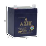 باتری موتورسیکلت آزیک مدل 12V4.5AH(طرح هوندا استارتی) - تصویر 3