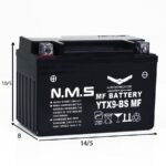 باتری موتورسیکلت ان ام اس مدل YTX9-BS (انواع دوسیلندر) - تصویر 3