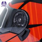 کلاه کاسکت فک متحرک RXR مدل 691 رنگ قرمز مشکی براق - تصویر 8