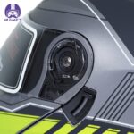 کلاه کاسکت فک متحرک RXR مدل 691 رنگ طوسی زرد - تصویر 7