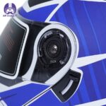 کلاه کاسکت فک متحرک RXR مدل 691 رنگ سفید آبی - تصویر 7