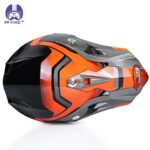 کلاه کاسکت کراس برند ردلاین کد 750 رنگ مشکی نارنجی براق - تصویر 4