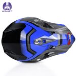 کلاه کاسکت کراسی ردلاین کد 750 رنگ مشکی آبی براق - تصویر 5