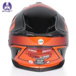 کلاه کاسکت کراس برند ردلاین کد 750 رنگ مشکی نارنجی براق - تصویر 5