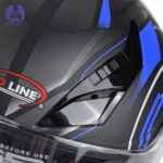 کلاه کاسکت بلوتوث دار فک متحرک ردلاین مدل 939 طرح blue time - تصویر 8