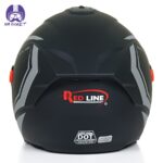 کلاه کاسکت بدون فک ردلاین کد 944 رنگ مشکی طوسی مات - تصویر 5