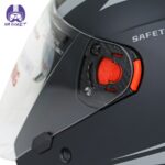 کلاه کاسکت بدون فک ردلاین کد 944 رنگ مشکی طوسی مات - تصویر 6