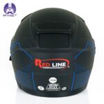 کلاه کاسکت بدون فک ردلاین مدل 956 رنگ مشکی آبی مات - تصویر 5