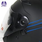 کلاه کاسکت بدون فک ردلاین مدل 956 رنگ مشکی آبی مات - تصویر 8