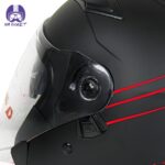 کلاه کاسکت بدون فک ردلاین مدل 956 رنگ مشکی قرمز مات - تصویر 8