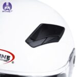 کلاه کاسکت بدون فک ردلاین مدل 956 رنگ سفید مشکی براق - تصویر 7
