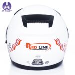 کلاه کاسکت بلوتوث دار بدون فک ردلاین مدل 956طرح White Wave - تصویر 7