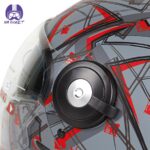 کلاه کاسکت بلوتوث دار فک جدا برند ردلاین مدل نوپو کد 976 طرح استار قرمز - تصویر 8