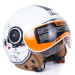 کلاه کاسکت بیون مدل B-110 Face Black White Shine - تصویر 3